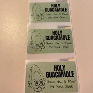 💙100 Holy Guacamole- Shipping Labels Thermal Packaging Stickers 2.25"x1.25"💙